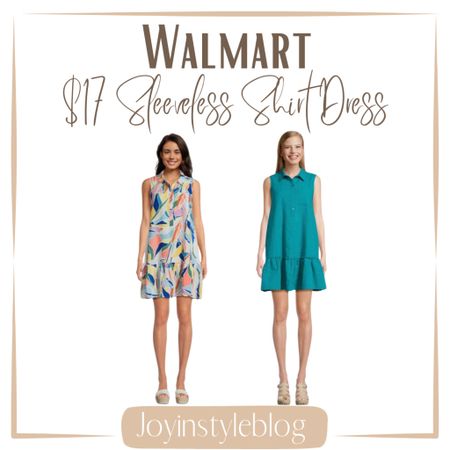 Walmart Time and Tru Women's and Women's Plus Sleeveless Shirt Dress, Sizes XS-4X

#LTKTravel #LTKSaleAlert #LTKWedding