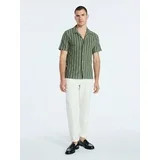 Free Assembly Men's Textured Cotton Camp Shirt with Short Sleeves, Sizes S-3XL | Walmart (US)