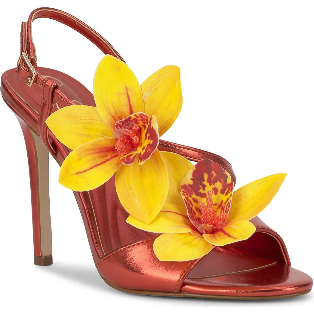 Jessica Simpson Jylia Slingback Sandal in Poppy Papaya at Nordstrom, Size 8.5 | Nordstrom