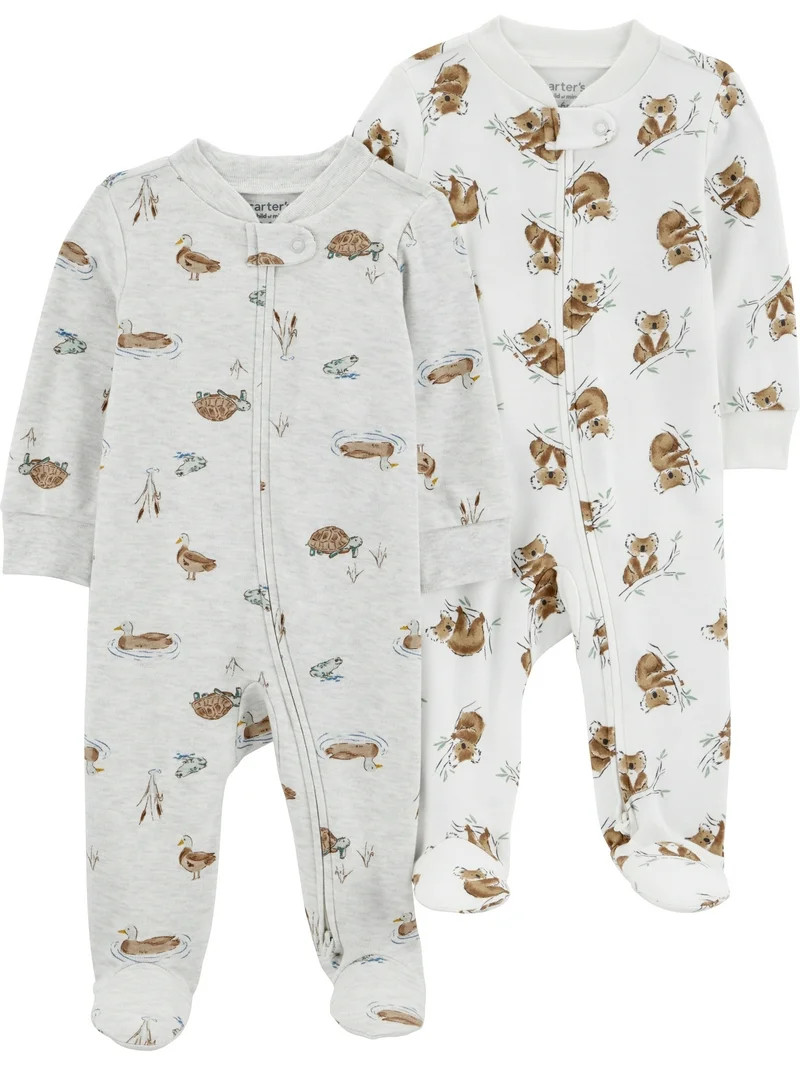 Carter's Child of Mine Baby Sleep N Play, 2-Pack, Sizes Preemie-6/9 Months | Walmart (US)