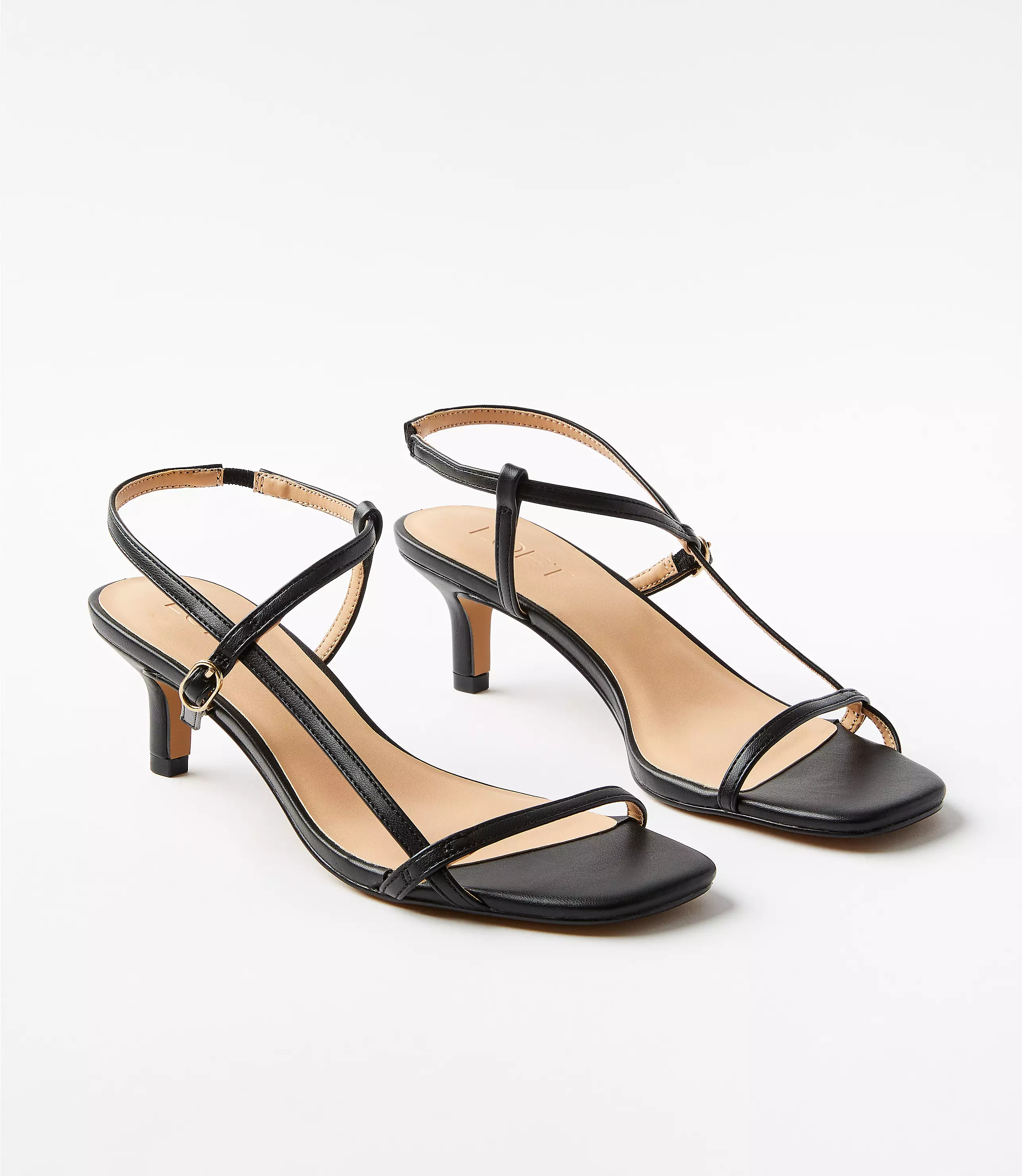 Skinny Strap Kitten Heel Sandals | LOFT