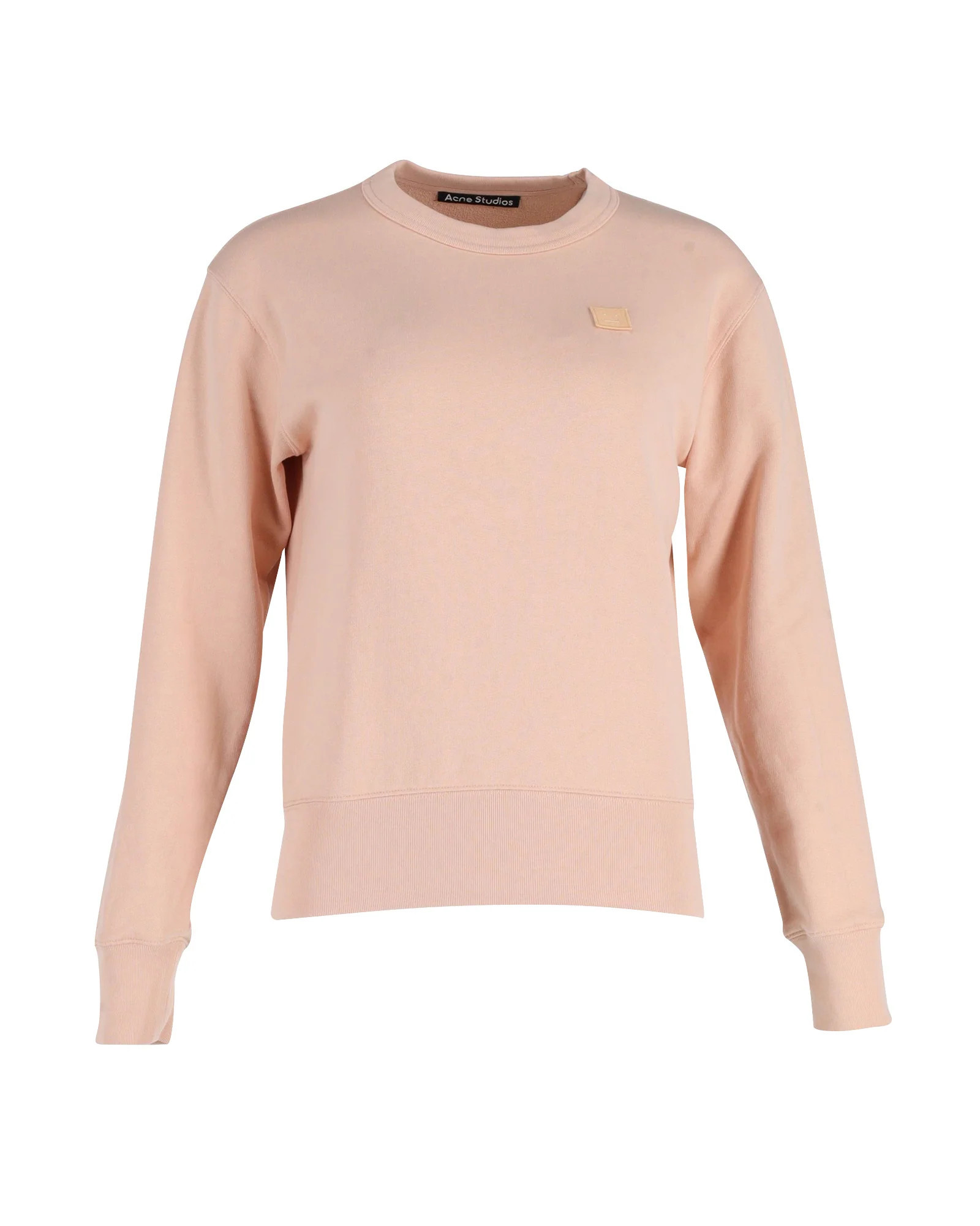 Acne Studios Face Patch Sweatshirt in Pink Cotton | Shop Simon