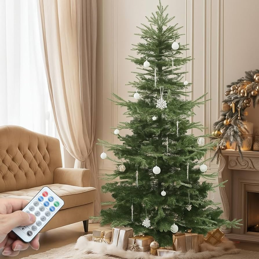 YITAHOME Pre-Lit Aspen Fir Artificial Christmas Tree 6.5ft with Remote, Layered Christmas Tree wi... | Amazon (US)