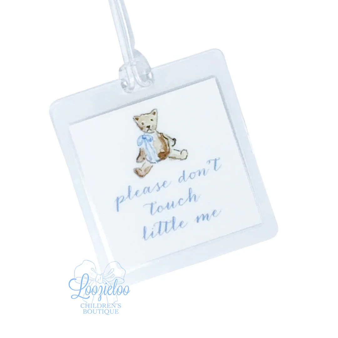 'Please Don't Touch Little Me' Tag in Blue | Loozieloo