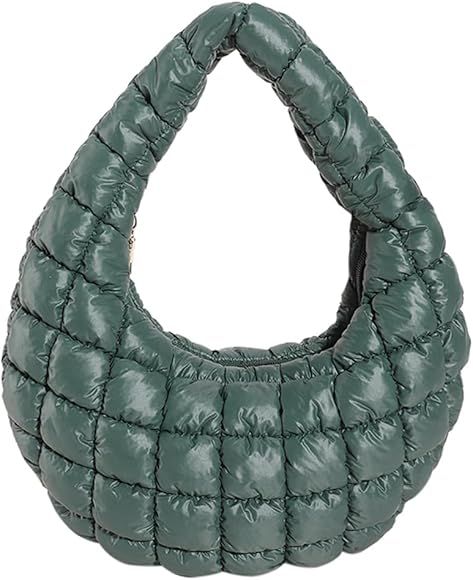 Juoxeepy Quilted Hobo Handbag for Women Shoulder Purse Puffer Clutch Purse Trendy Puffy Bag Y2K A... | Amazon (US)