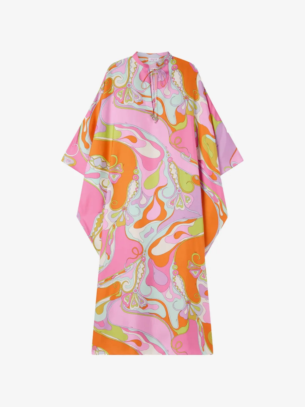 PUCCI Orchidee-print silk kaftan - Pink | Farfetch Global