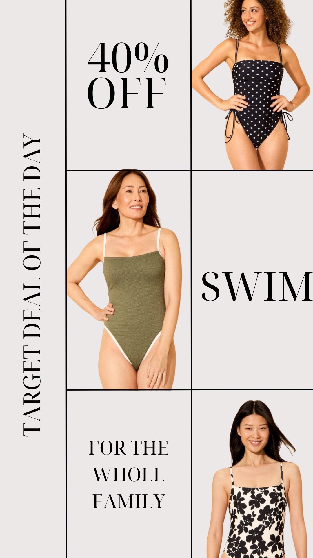 Target deal of the day 40% off swimwear for the entire family! Here’s a few of my favorite mom friendly swimsuits

#LTKmomlife #LTKSaleAlert #LTKSeasonal