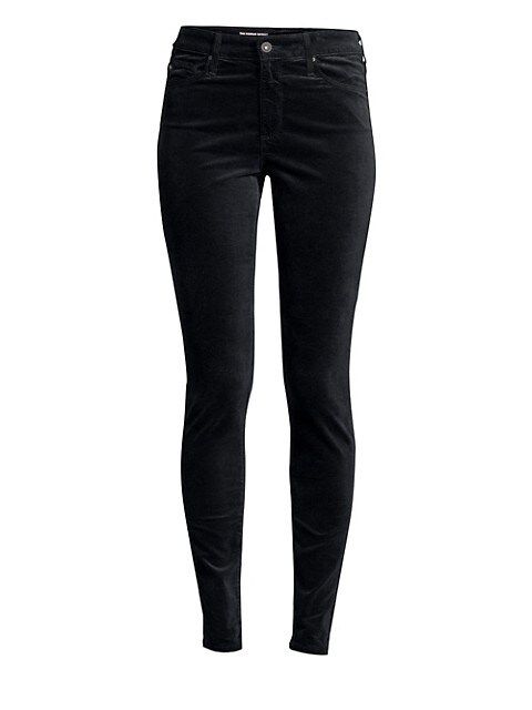 AG Jeans Farrah High-Rise Velvet Skinny Pants | Saks Fifth Avenue