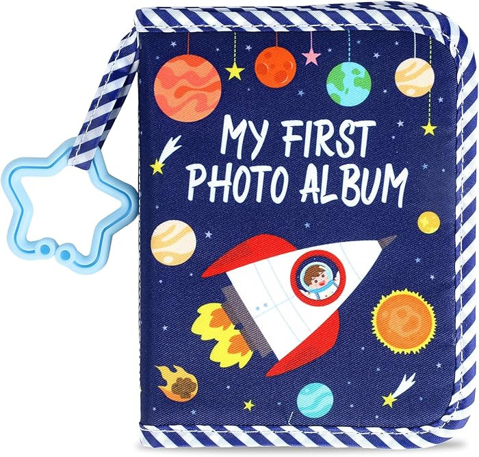 Baby's My First Family Album Soft Photo Cloth Book Outer Space My First Book of Photos Baby Memor... | Amazon (US)