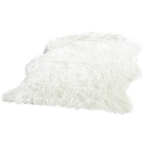 Safavieh Faux Sheep Skin 8' X 10' Power Loomed Acrylic Rug in Ivory | Cymax