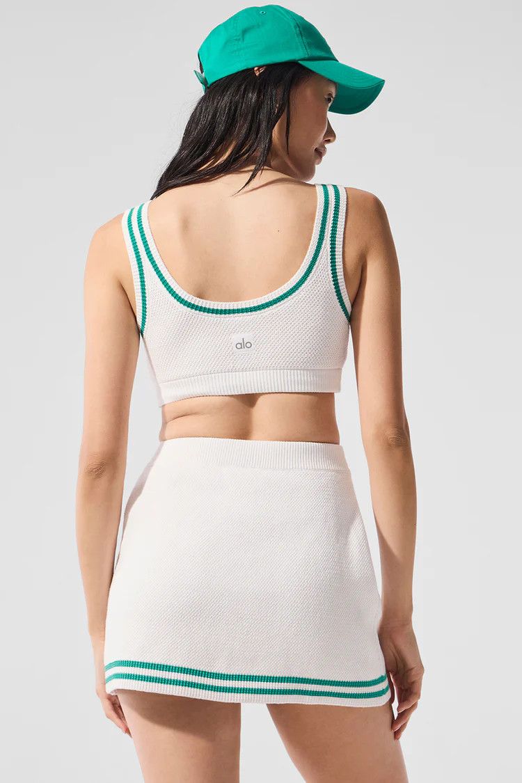 Tennis Club Sweater Knit Bra | Alo Yoga (US)