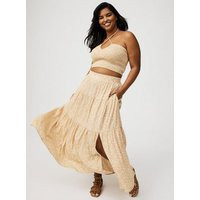 Smocked Crop Top And Maxi Skirt Set in Multi | Torrid (US & Canada)