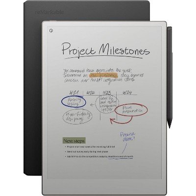 Factory Refurbished reMarkable Paper Pro Bundle – 11.8” reMarkable Paper Tablet With Premium Leather Book Folio, Marker Plus Pen with Eraser | Target