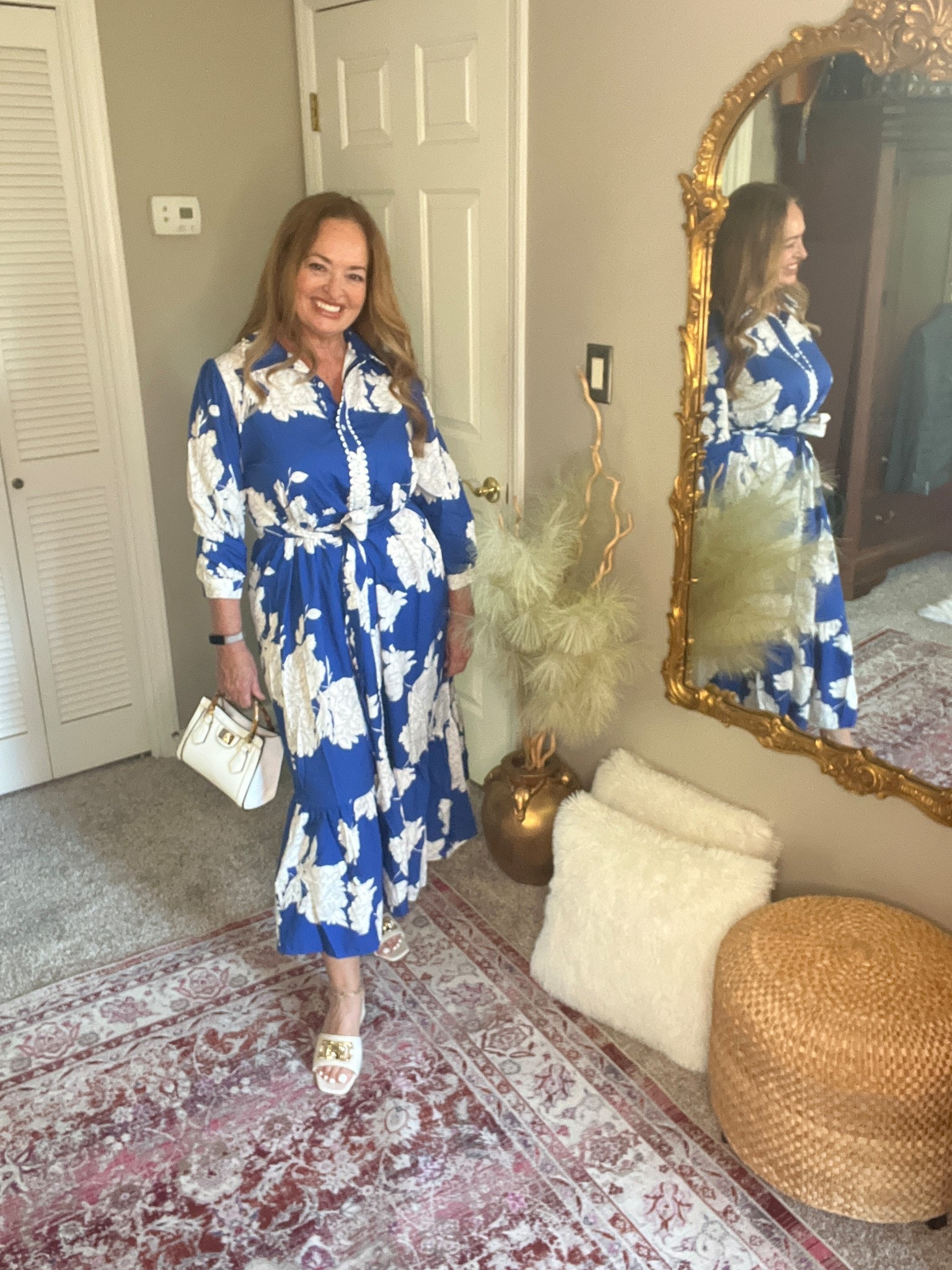 Summer floral tiered belted dress .

#LTKMidsize #LTKmomlife #LTKWorkwear