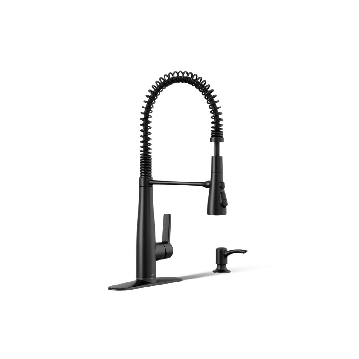 KOHLER K-REC22745-SD-BL Semi-Professional Kitchen Sink Faucets with Soap Dispenser, Commercial Ki... | Amazon (US)