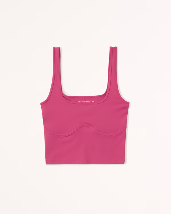 Women's Seamless Fabric Corset Squareneck Tank | Women's Tops | Abercrombie.com | Abercrombie & Fitch (US)