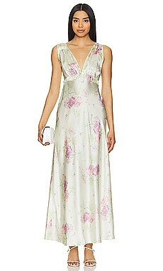 LoveShackFancy Suniva Dress in Peachy Sage from Revolve.com | Revolve Clothing (Global)