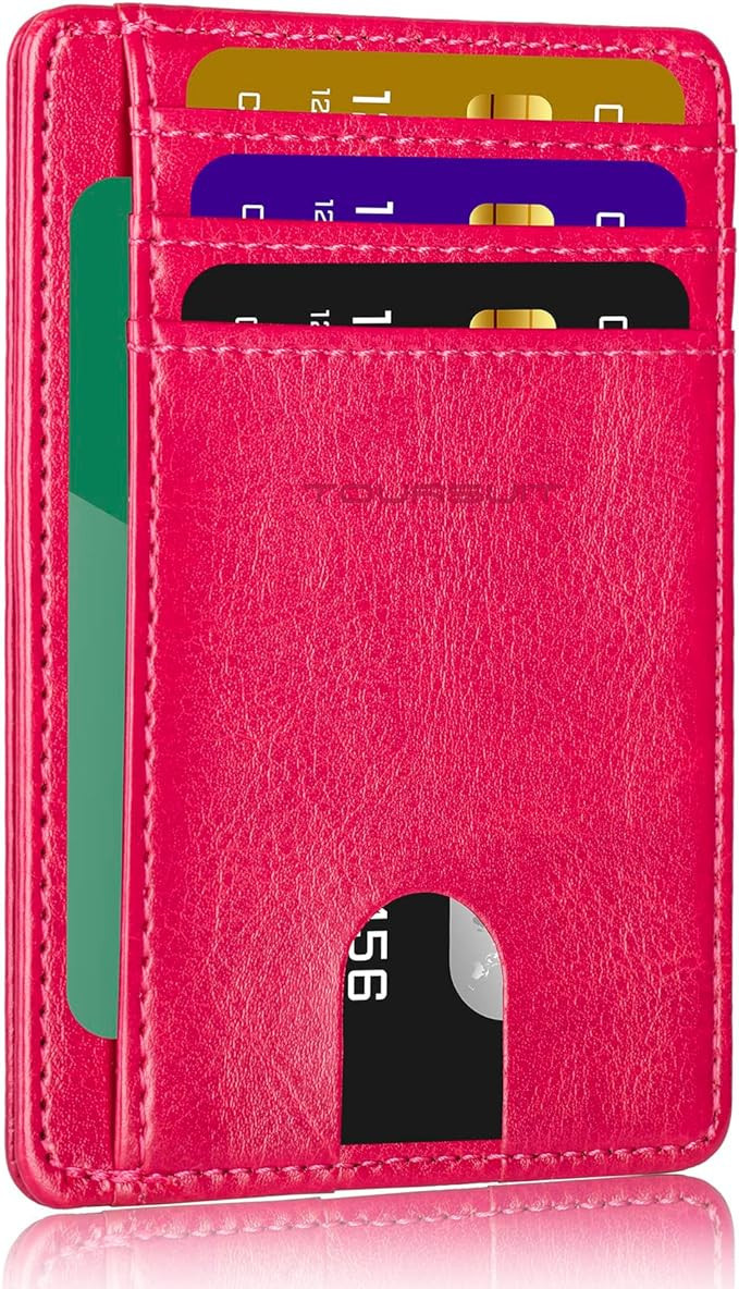 TOURSUIT Travel Minimalist Slim Front Pocket Wallet for Men Women, RFID Blocking Credit Card Hold... | Amazon (US)