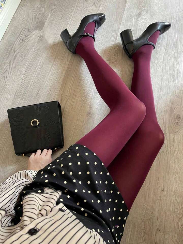 1pc Women's Fashionable Solid-Color Velvet Leggings For Fall & Winter Casual Wear | SHEIN