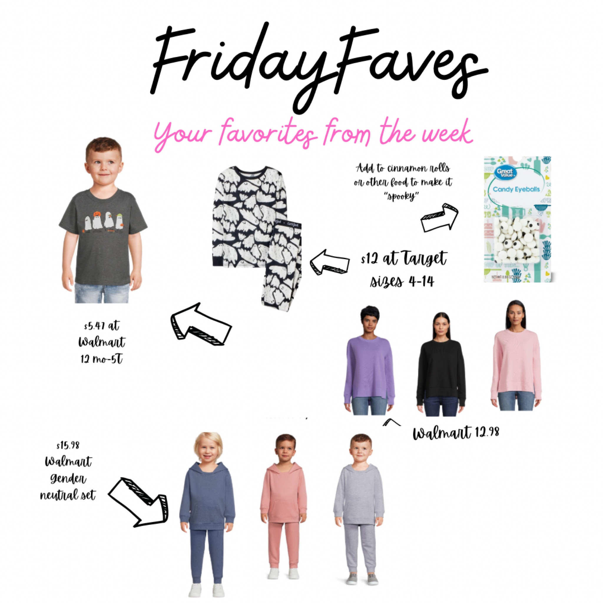 Favorites from this week! Lots of love for the $12 target PJs and $5.47 Walmart shirt! 

#LTKHalloween #LTKkids #LTKfamily