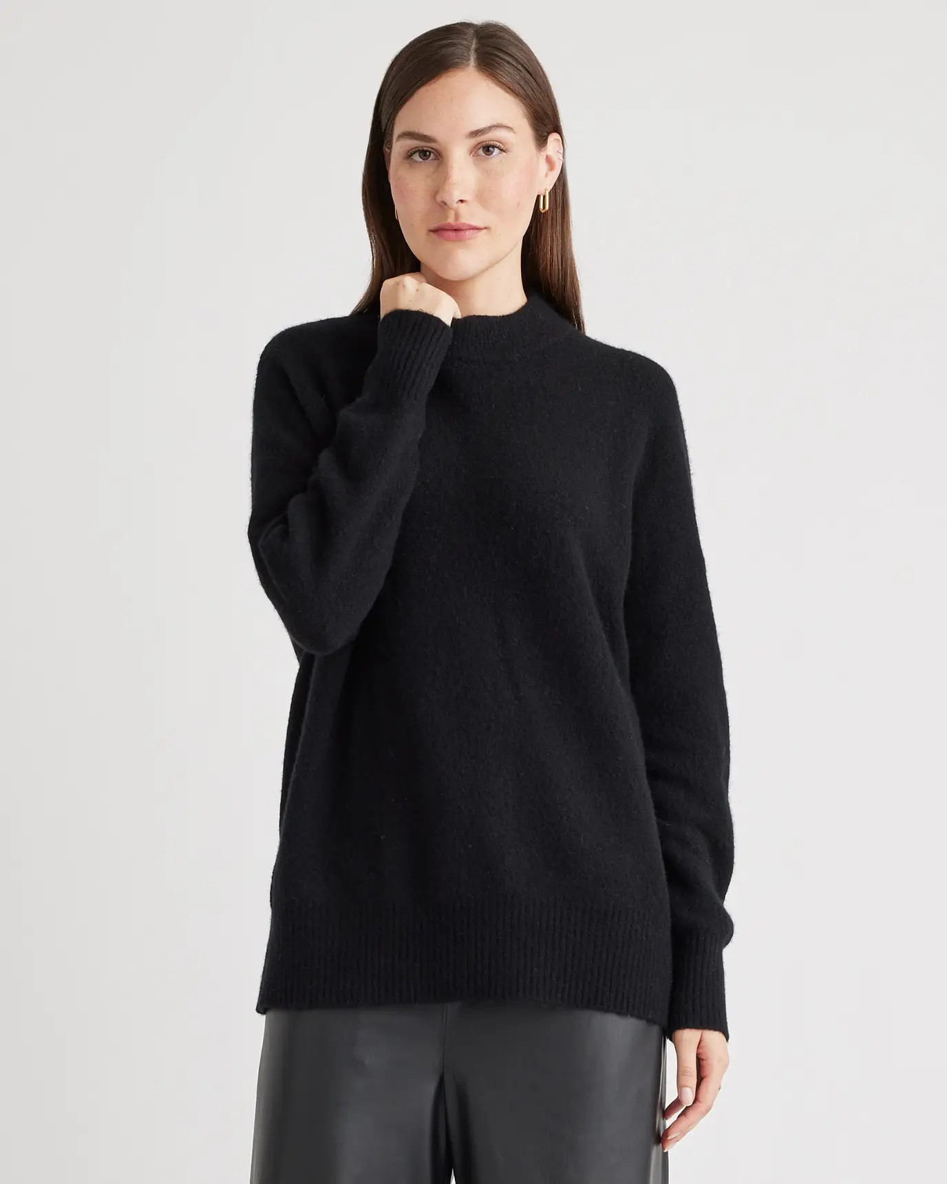 Superfine Merino Wool Boucle Crewneck Sweater | Quince