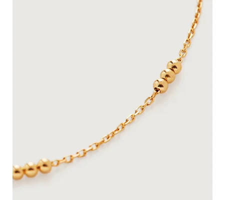Triple Beaded Chain Necklace 14-16' | Monica Vinader (US)