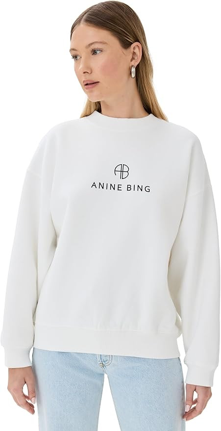 ANINE BING Women's Jaci Monogram Sweatshirt | Amazon (US)