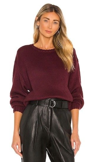 Relax Fit Crew Neck Pullover in Malbec | Revolve Clothing (Global)