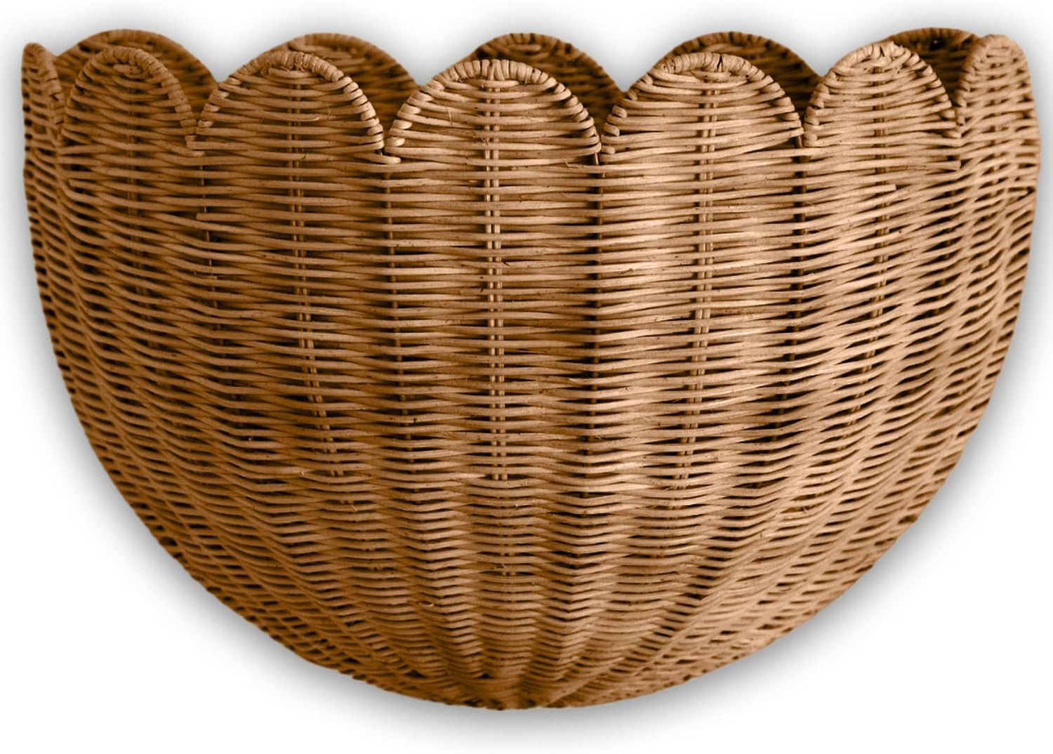 BEBE BASK Scalloped Wicker Wall Basket - The Original - 16 x 10 x 7 In | Amazon (US)