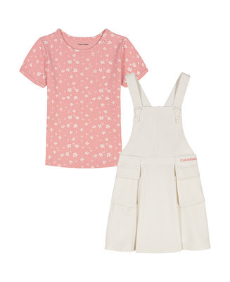 Toddler Girls' 2T-4T and Girls' 4-6x Short-Sleeve Top and Overall, 2-Piece Set | Macy's