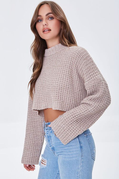 Waffle Knit Cropped Sweater | Forever 21 (US)