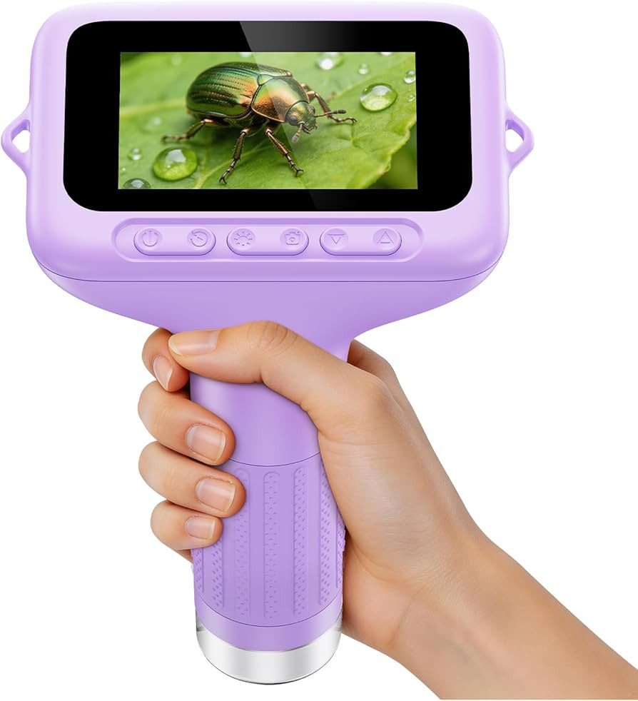 1000X Handheld Digital Kids Microscope with 3.0" IPS Screen, USB-Powered STEM Educational Science... | Amazon (US)