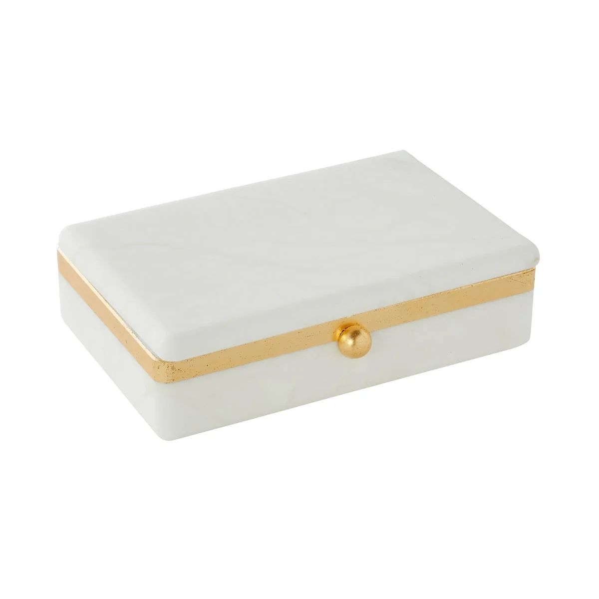 Large Gold Band Alabaster Box | Caitlin Wilson Design