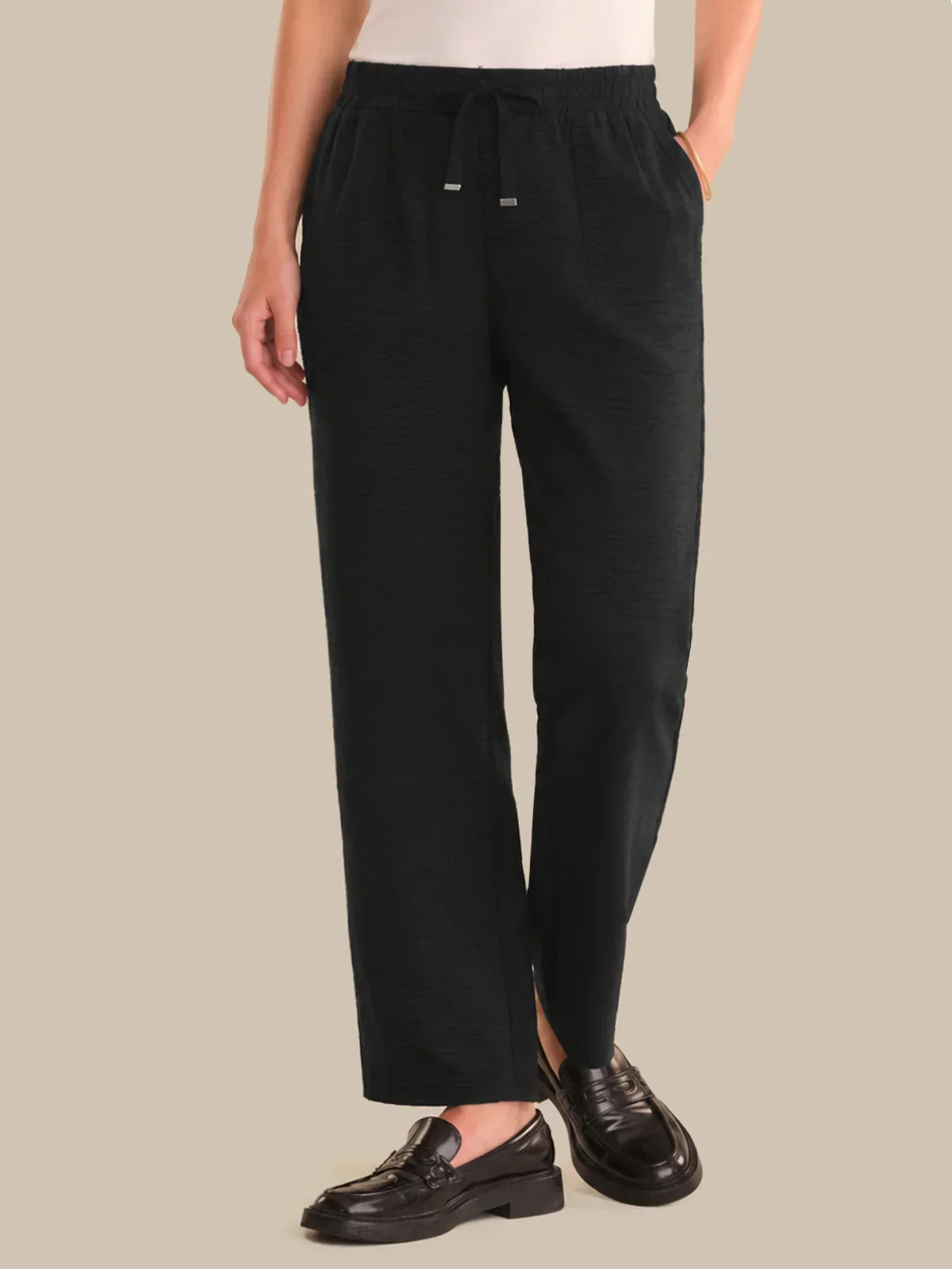 89th & Madison Textured Drawstring Wide Leg Pants | 89th + Madison