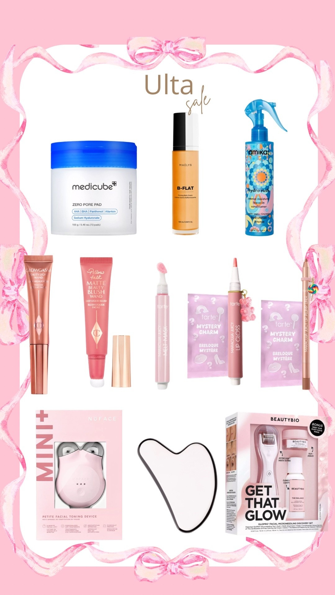 Ulta 21 days of beauty, medicube zero pore pads, microneedling, bflat, amika, Charlotte tilbury, tarte, gua sha, 

#LTKBeauty #LTKSaleAlert