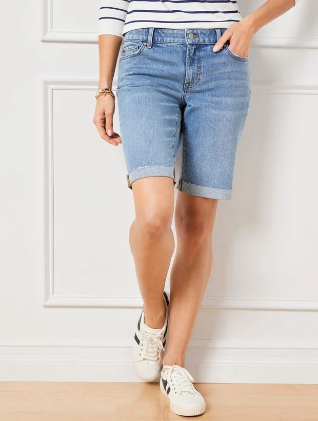 Girlfriend Denim Shorts - Mira Wash | Talbots