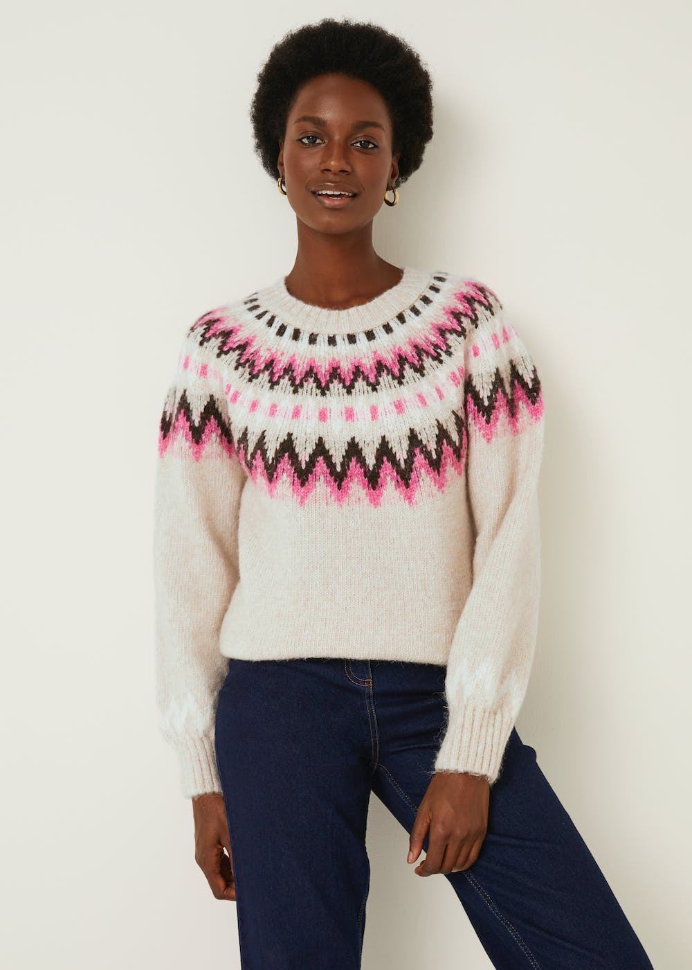 Cream Fair Isle Jumper – Cream | Matalan (UK)