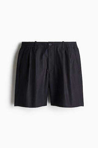 H & M - Relaxed Fit Linen-blend shorts - Navy Blue | H&M (UK, MY, IN, SG, PH, TW, HK)