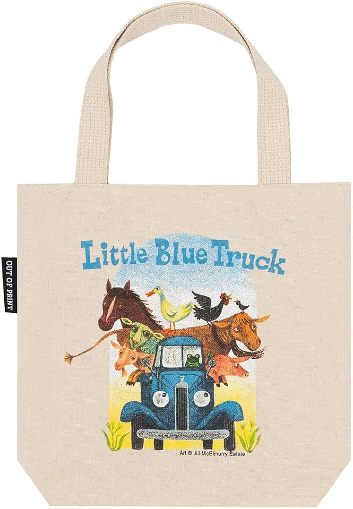 Out of Print Little Blue Truck Mini Tote Bag with Inner Pocket - Small Tote Bag for Book Lovers a... | Amazon (US)