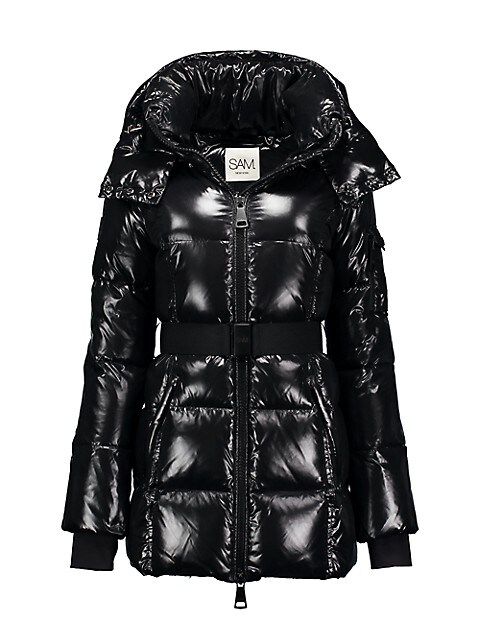 Soho Belted Nylon Down Mid-Length Jacket | Saks Fifth Avenue