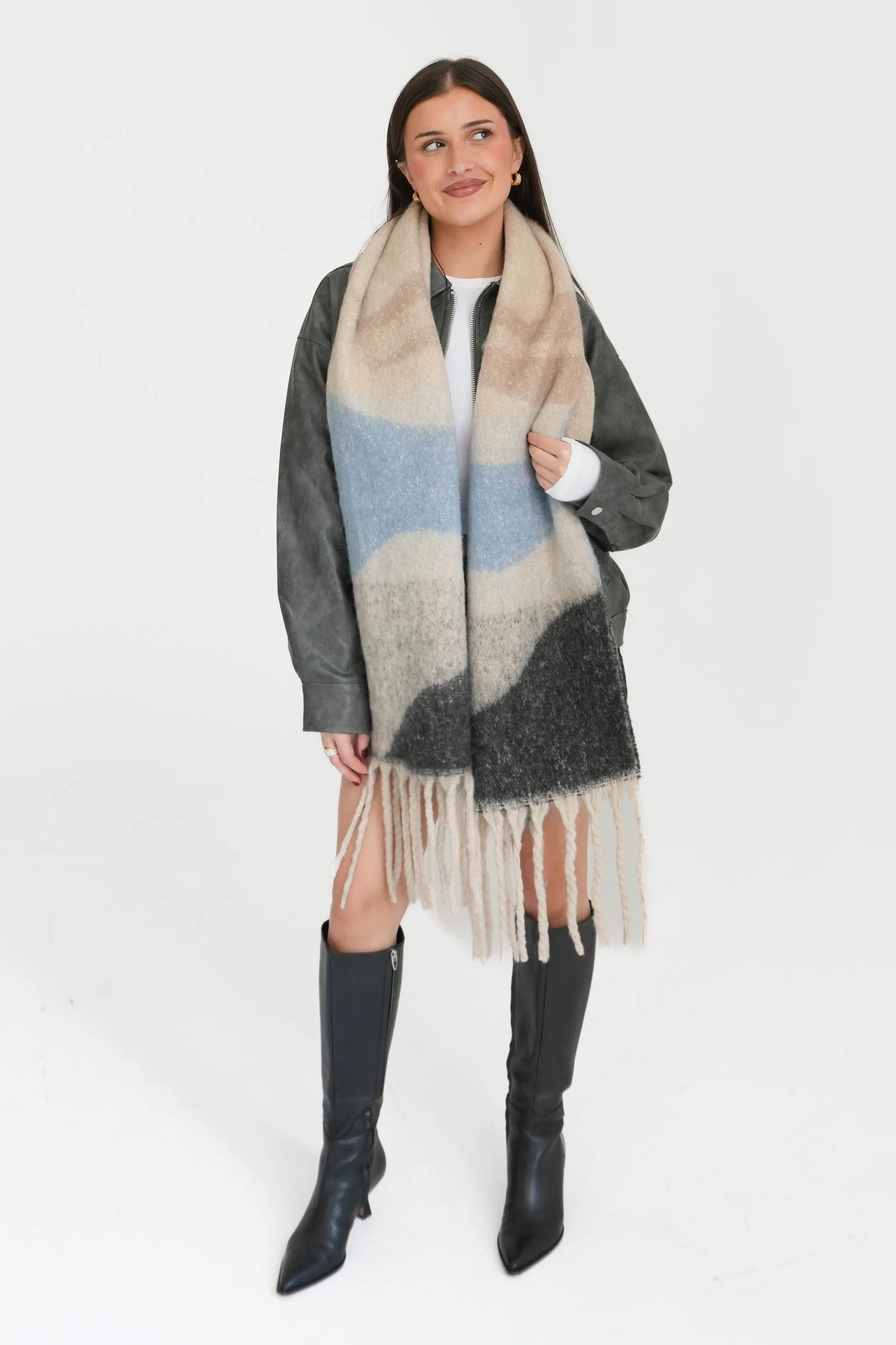 Swiss Alps Scarf | Grey Bandit