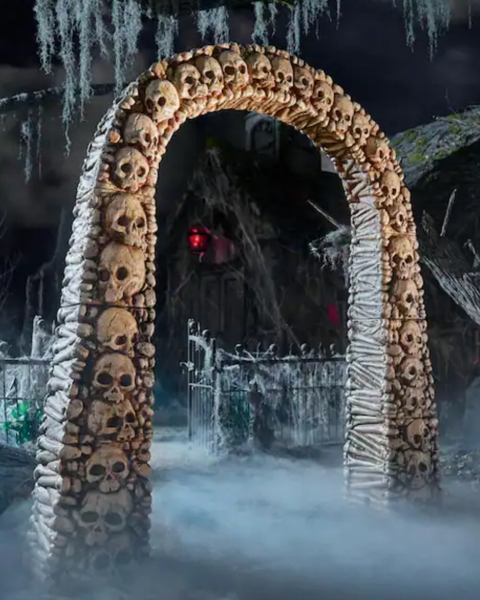 Skull and bones archway. 

#LTKhome #LTKSeasonal #LTKHalloween