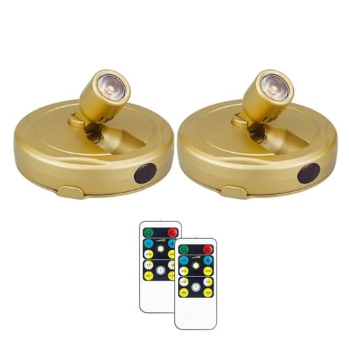 2Pack Wireless Battery Spotlight Indoor for Plants with Remote, Led Picture Painting Lights for Wall Art Display Decor,Puck Uplight for Trees Stick Indoor Spot Led Accent for Gallery Hallway Dimmable | Amazon (US)