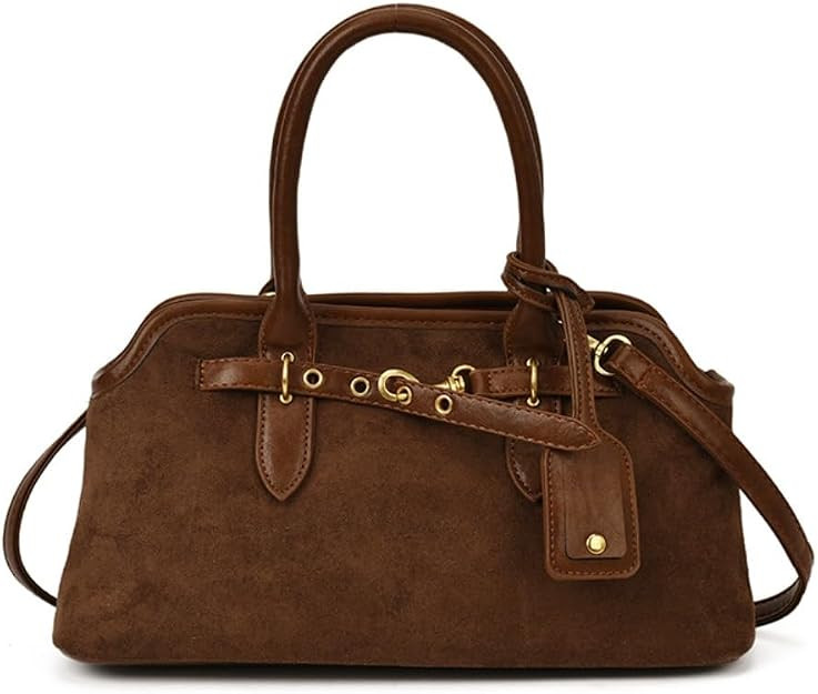 Suede Tote Bag for Women Faux Suede Handbag Slouchy Shoulder Hobo Bags Leather Satchel Crossbody ... | Amazon (US)