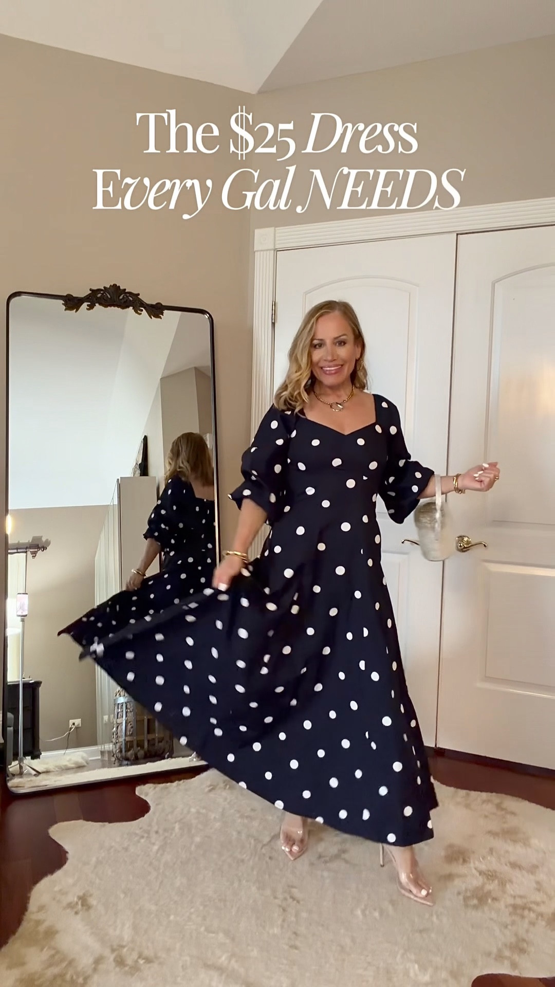 Help I can’t stop twirling in this pretty polka dot dress! It has such a flattering fit and the voluminous sleeves, feminine sweetheart neckline, & flowy skirt with pockets are simply irresistible! Absolute robbery at $25 🤯 My apologies for not sharing it sooner as sizes are currently very limited. 

Spring Outfits 2026 Wedding Guest Spring Dresses 





#LTKSaleAlert #LTKWedding #LTKootd