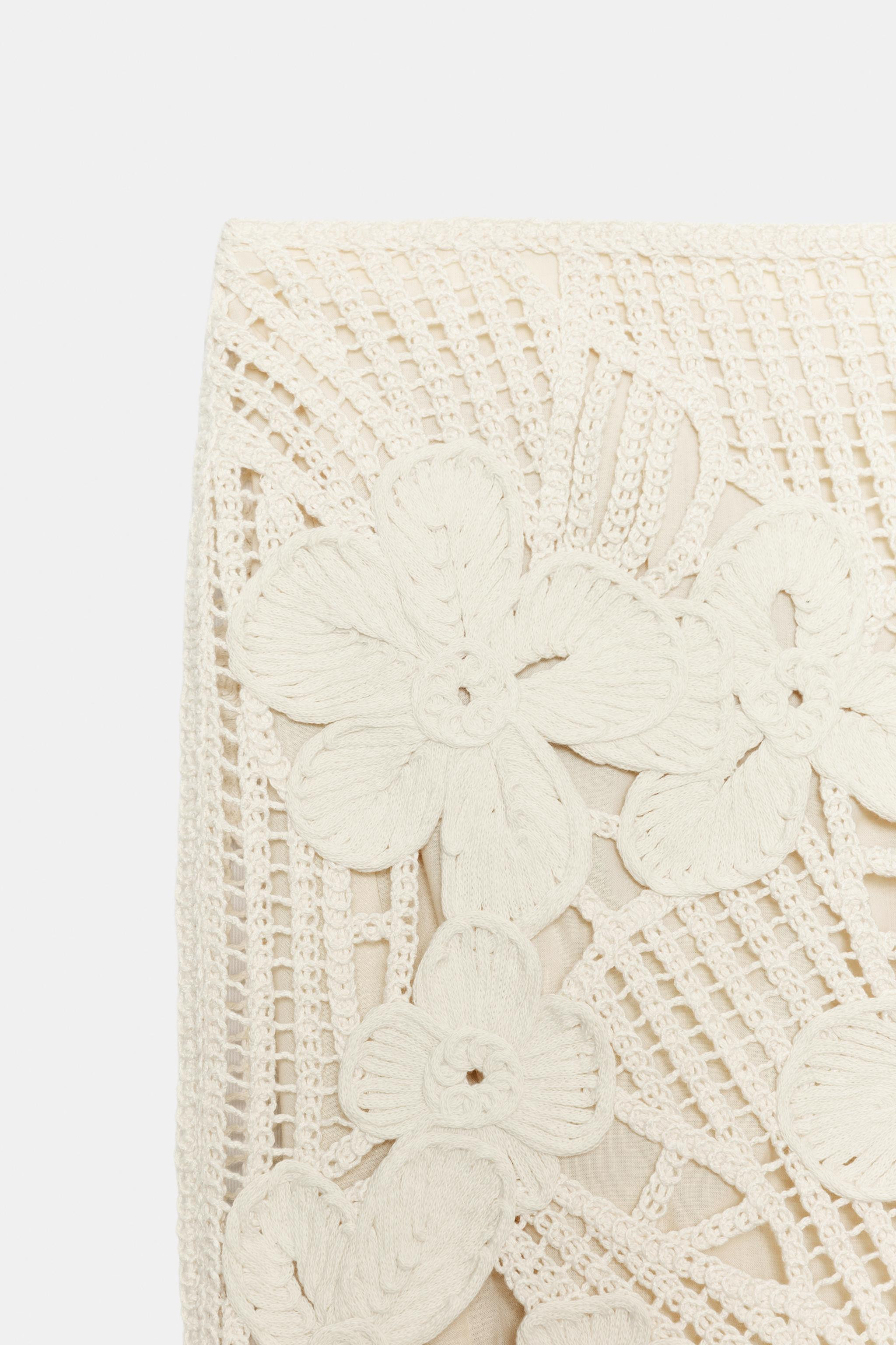 ZW COLLECTION CROCHET MIDI SKIRT | Zara US
