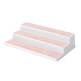 Copco Non-Skid 3-Tier Spice Pantry Kitchen Cabinet Organizer, 15-Inch, White/Pink | Amazon (US)