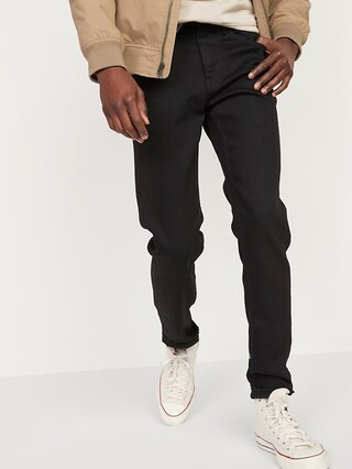Relaxed Slim Taper Built-In Flex Black Jeans for Men | Old Navy (US)