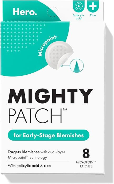 Mighty Patch Micropoint Large Hydrocolloid Pimple Patches for Face Blemishes from Hero Cosmetics,... | Amazon (US)
