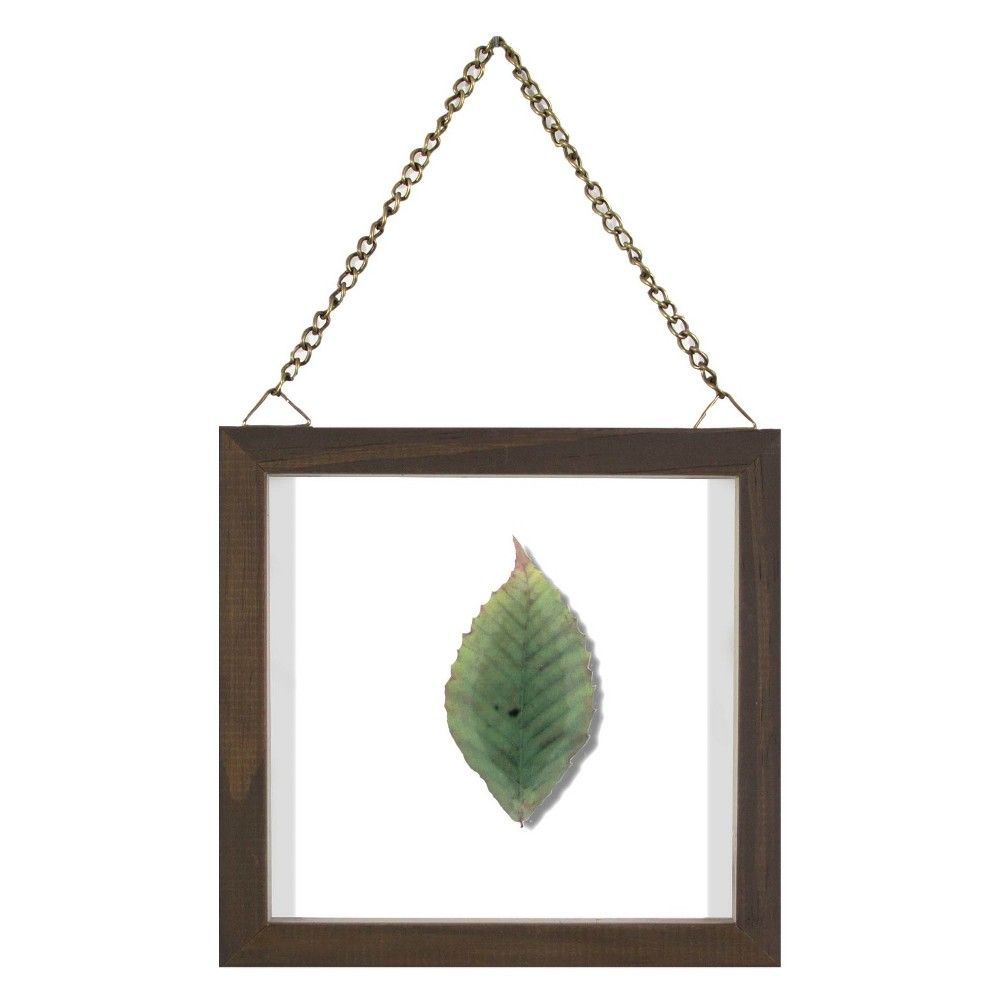 6""x6"" Single Leaf Framed Wall Poster Print Green - Threshold | Target